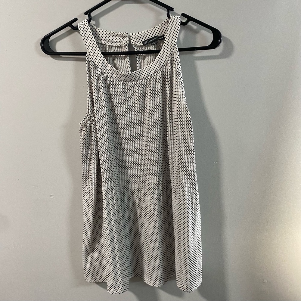 Adrianna Papell Black and White Dotted blouse.‎